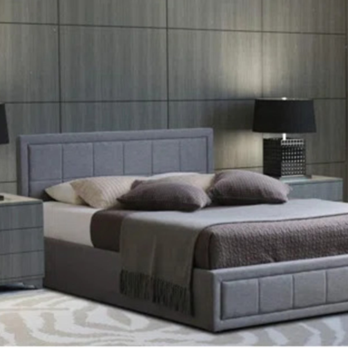 Soft Fabric Upholstered Bed