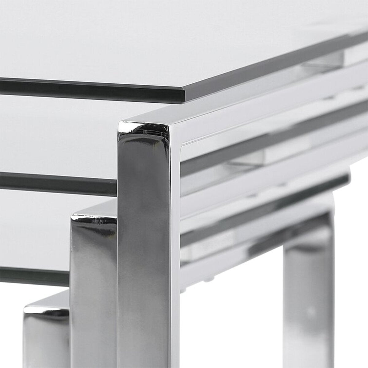3 Piece Nest of Glass Tables
