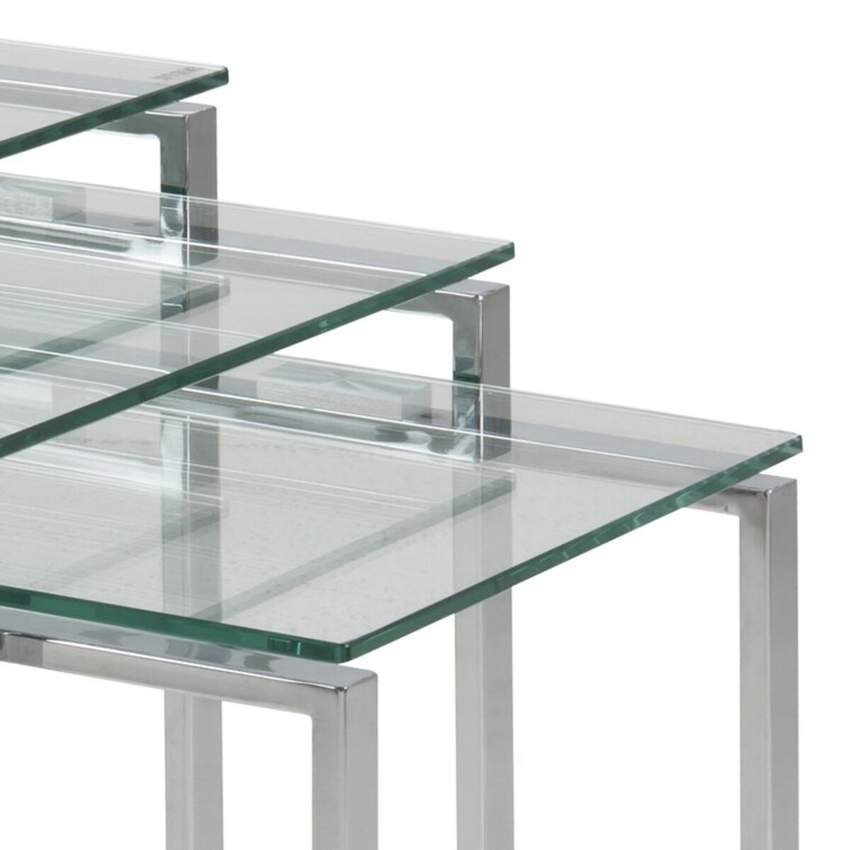 3 Piece Nest of Glass Tables