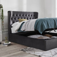Bed Frame With Storage And Tall Headboard