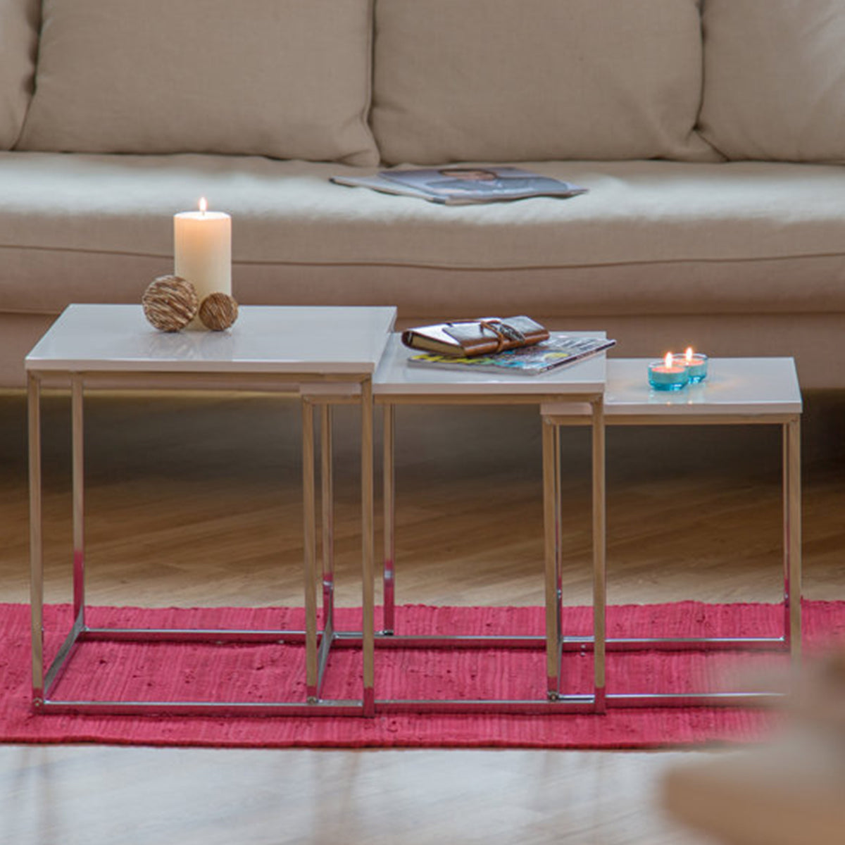 3 Piece Square Nest Of Tables