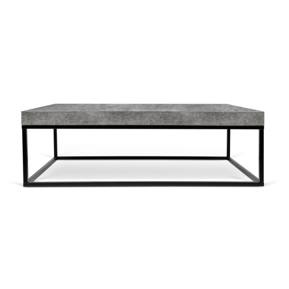 Coffee Table With Black Metal Base