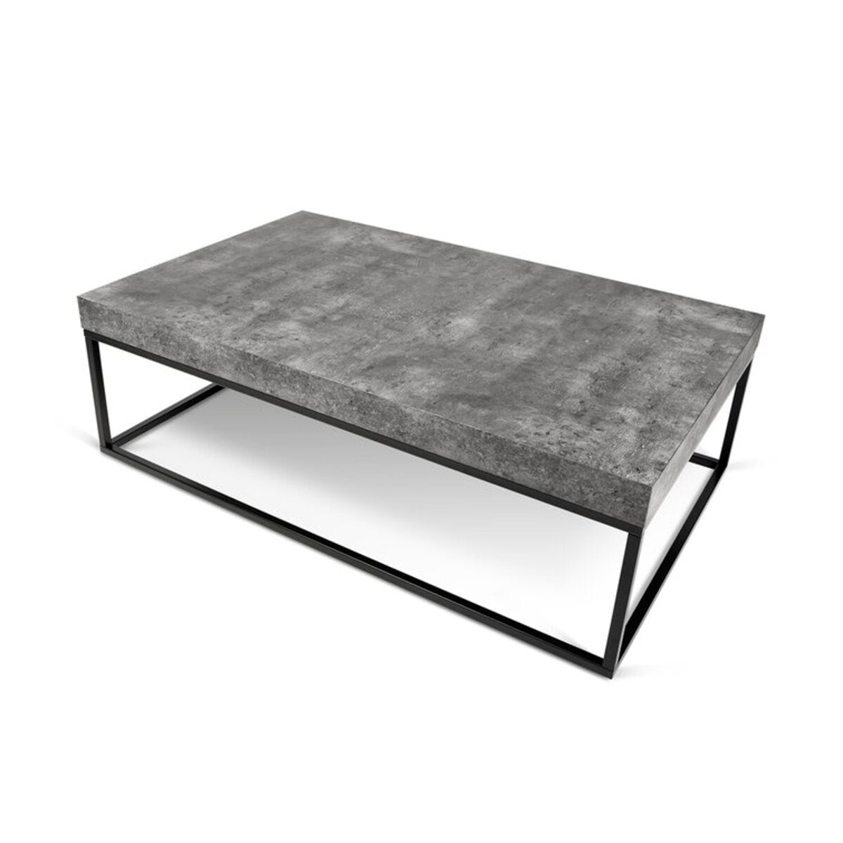 Coffee Table With Black Metal Base