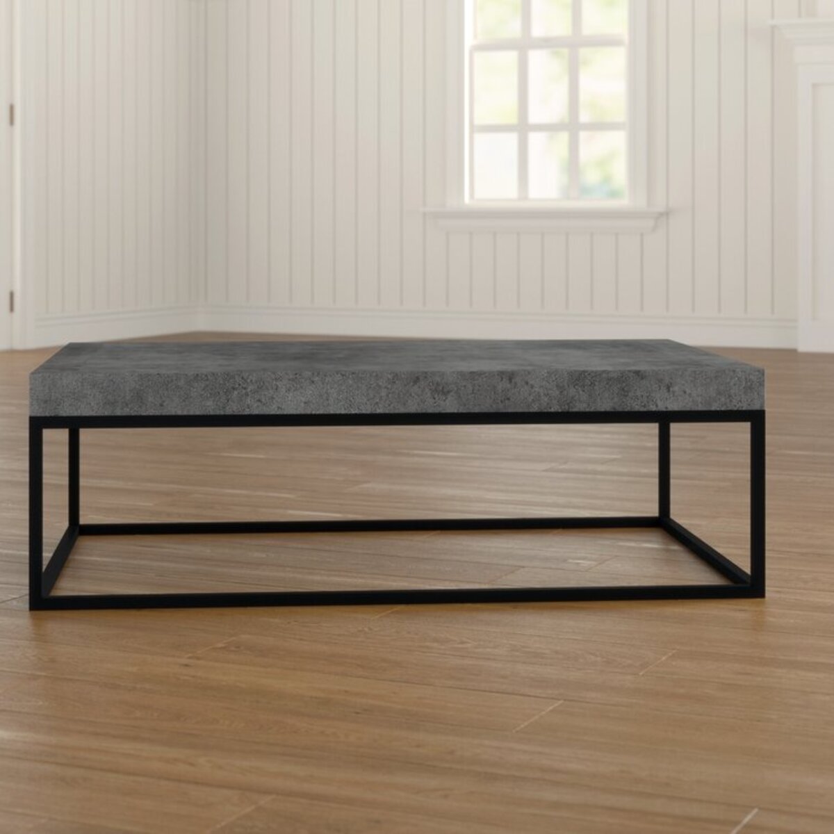 Coffee Table With Black Metal Base