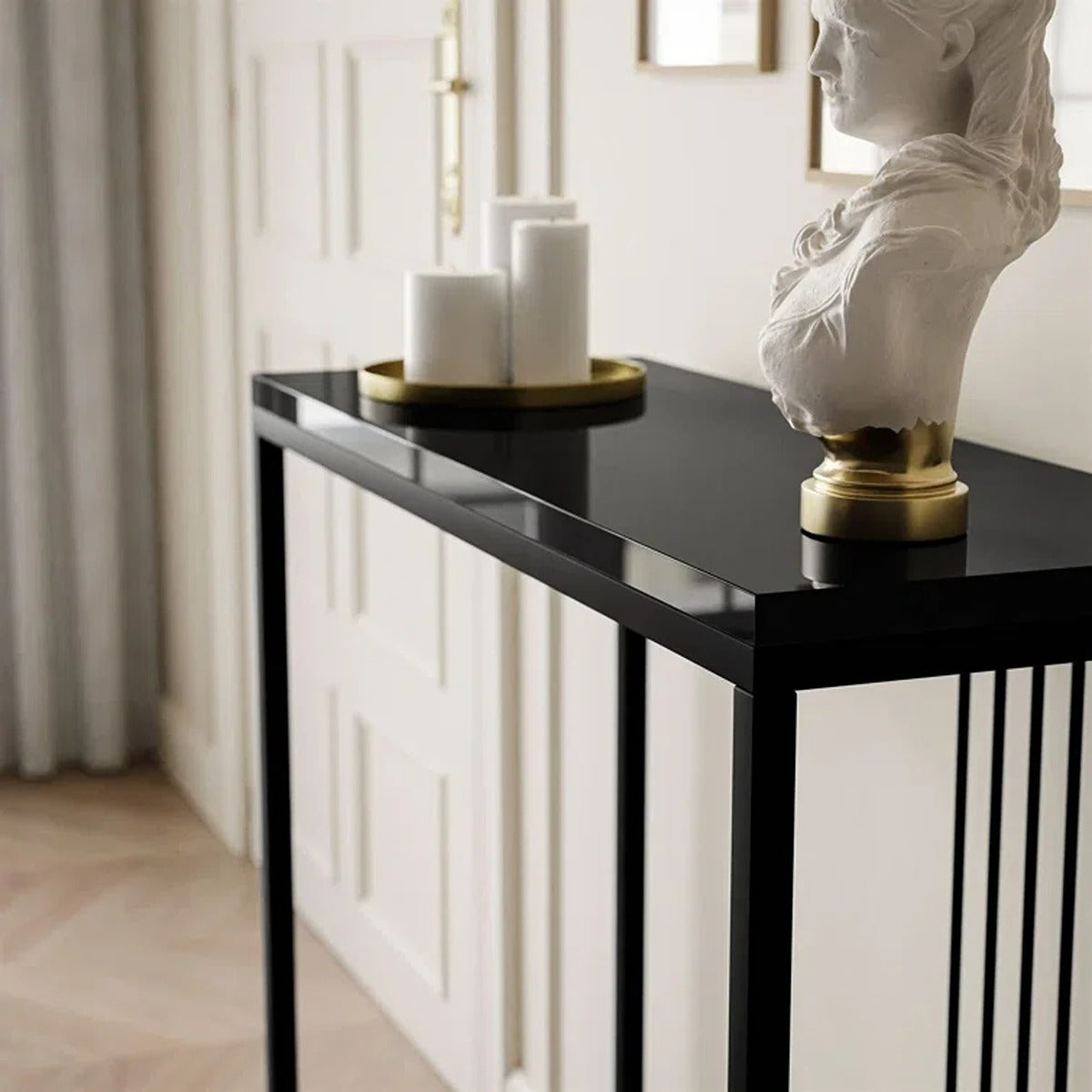 Console Table with Vertical Bars