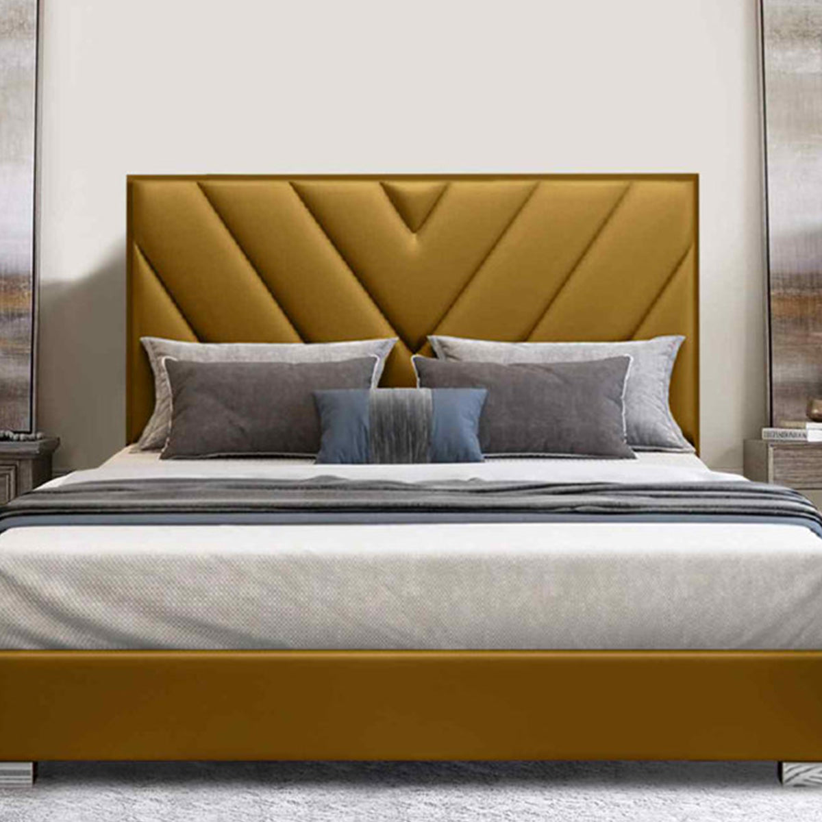 Deana Plush Velvet Single Bed