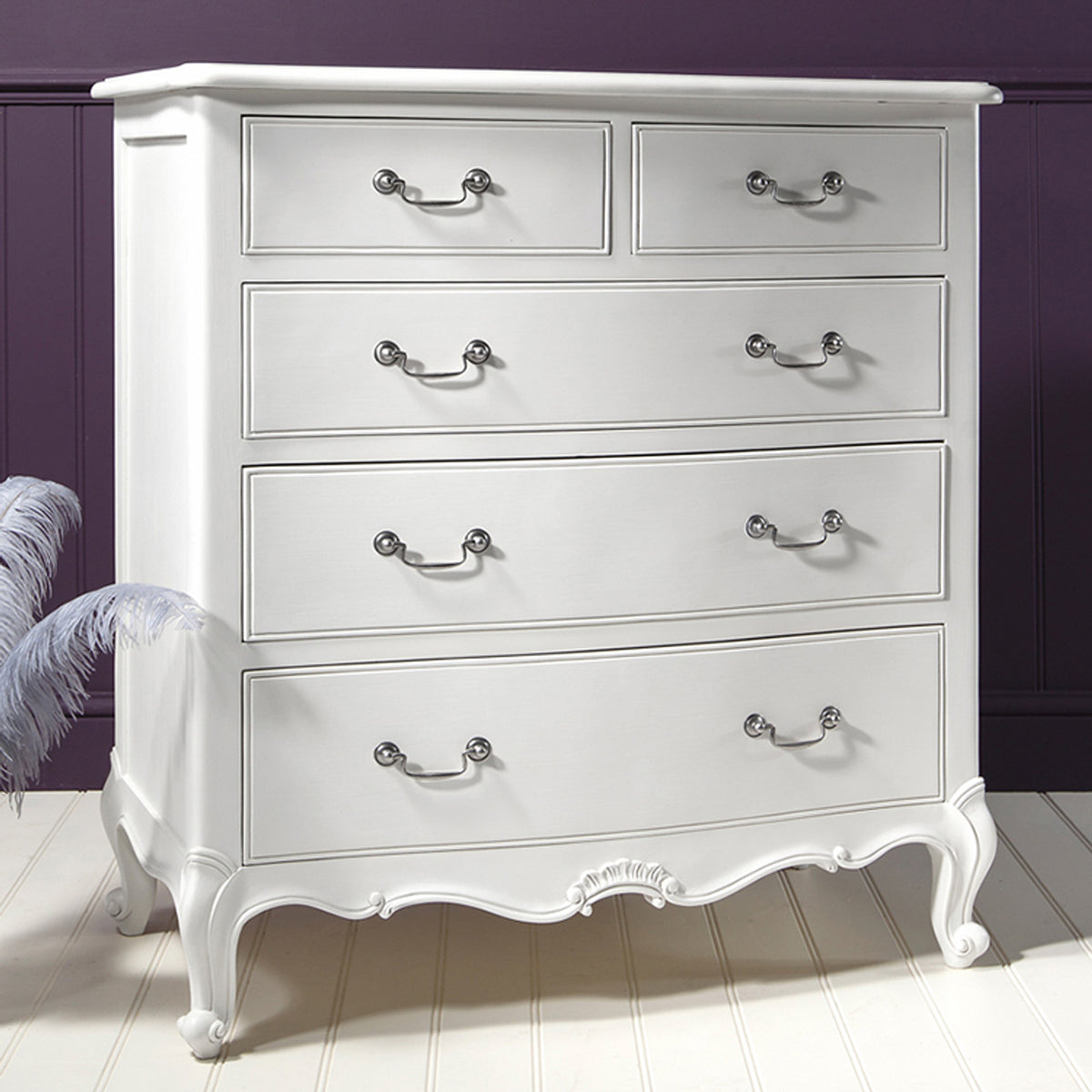Vanilla Upholstered Velvet Bed