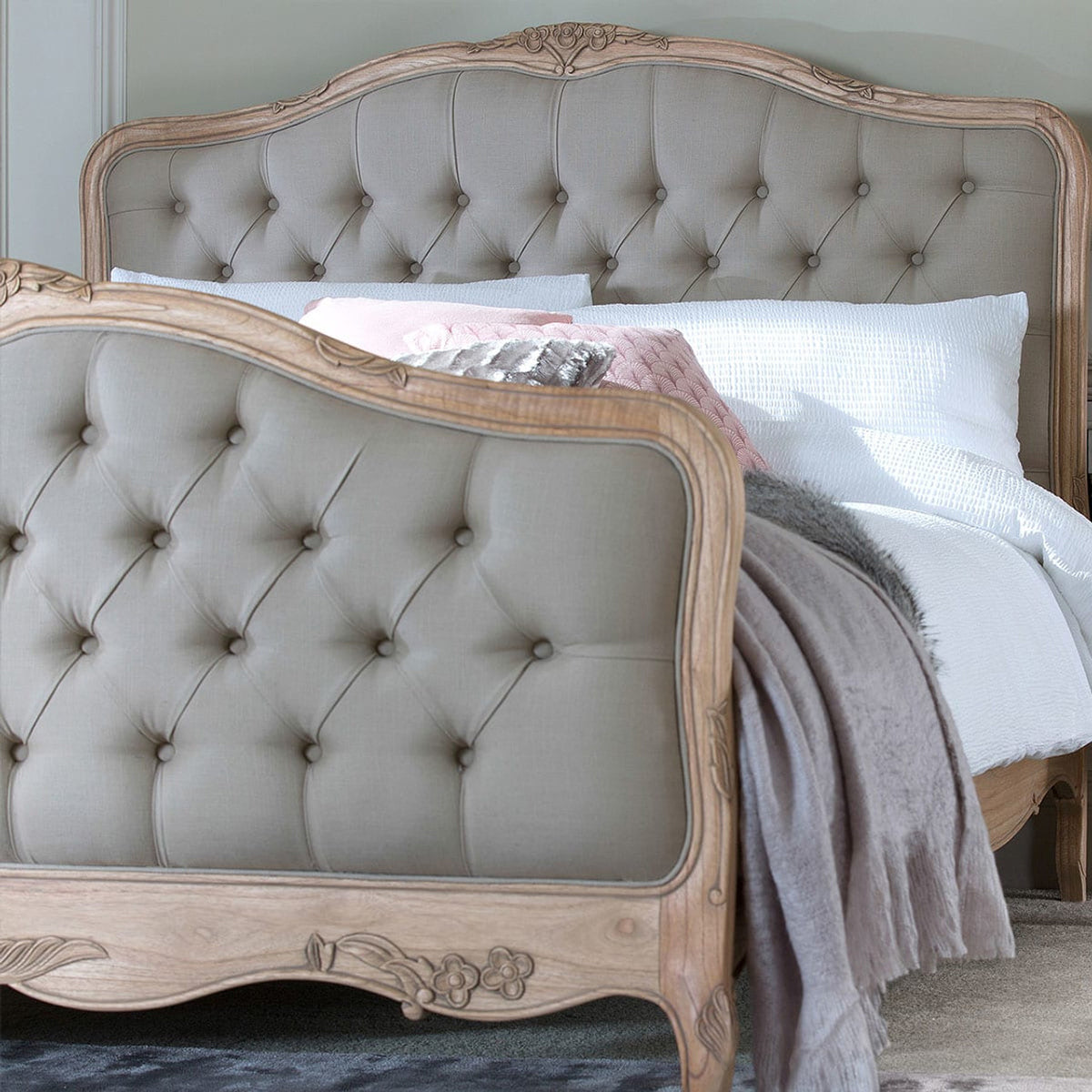 Genevieve Upholstered Tufted Bed