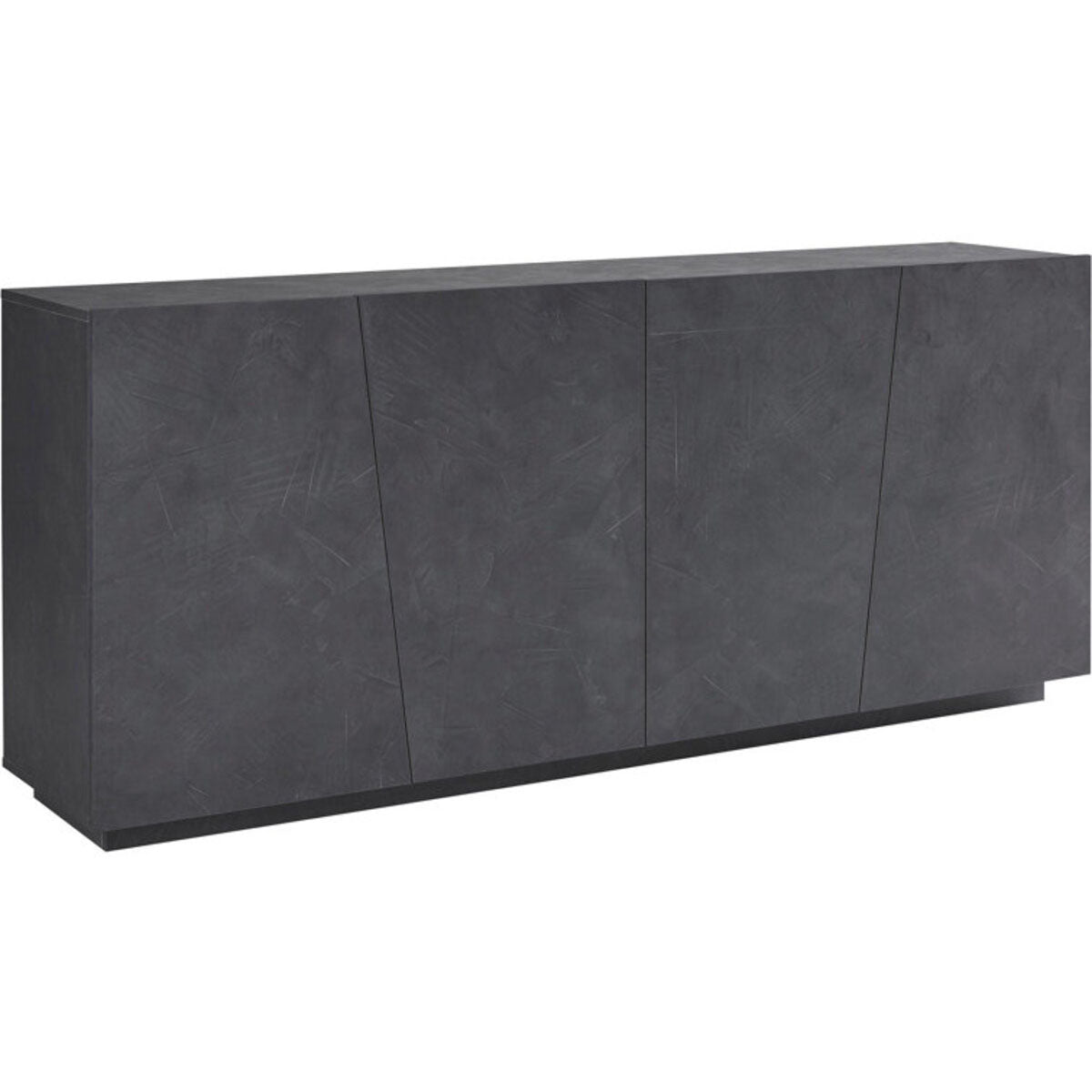 Geometric Panelling Wooden Sideboard
