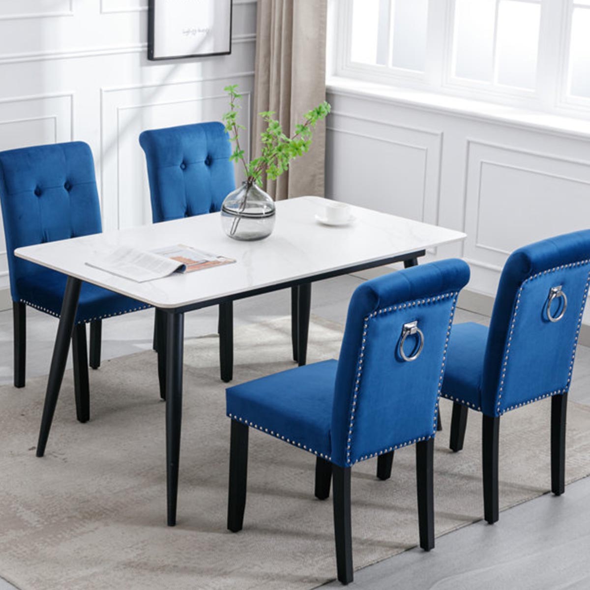 Tufted Velvet Upholstered Side Chair