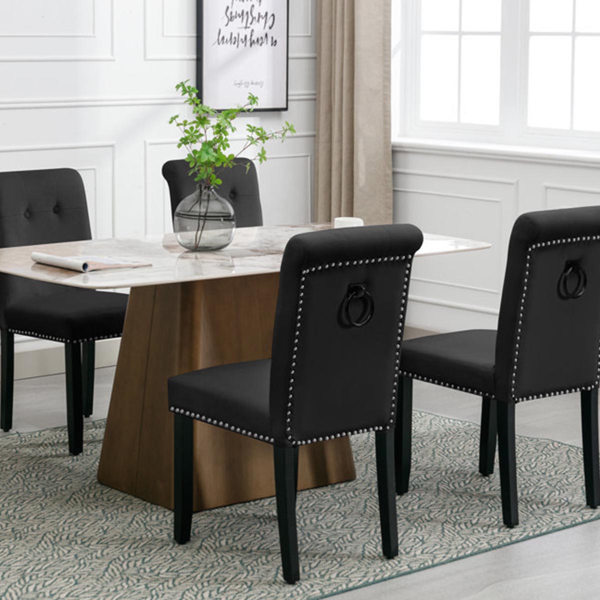 Tufted Velvet Upholstered Side Chair
