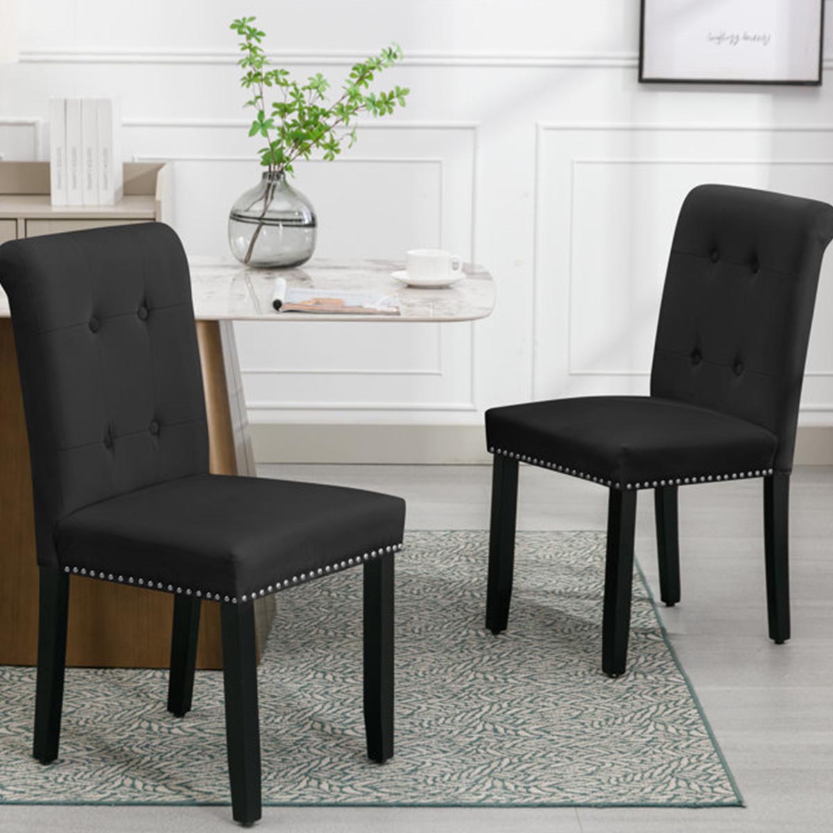 Tufted Velvet Upholstered Side Chair