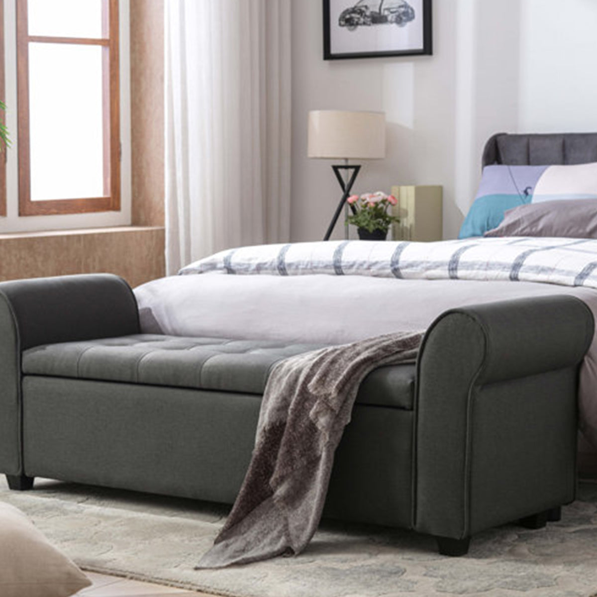 Upholstered Landaverde Bedroom Storage Bench