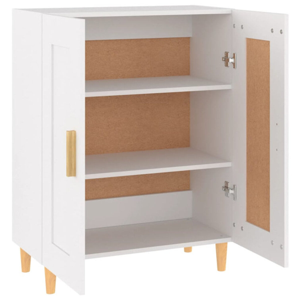 Matt Finish Wooden Sideboard with golden handles
