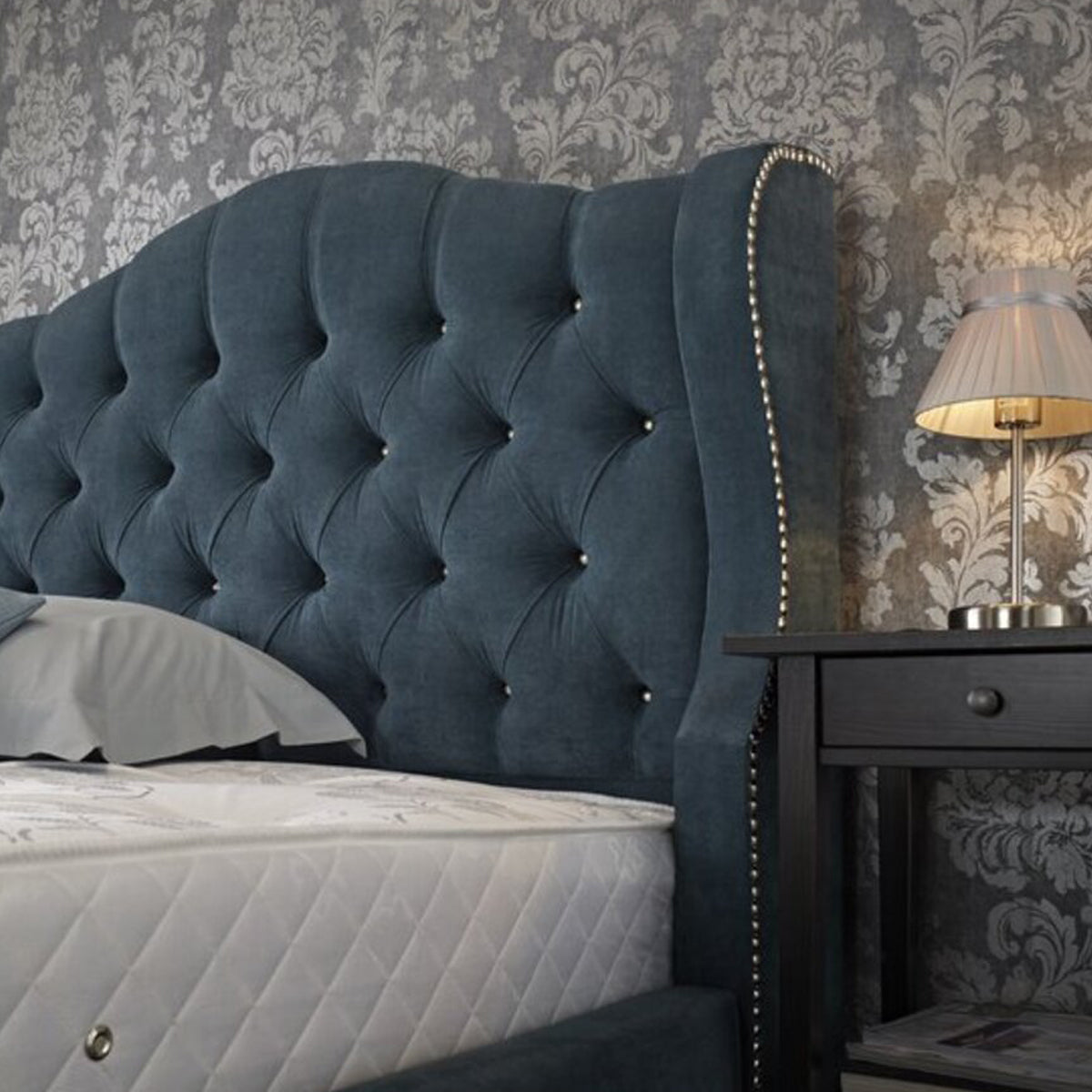 Modern Micah Velvet Bed Frame