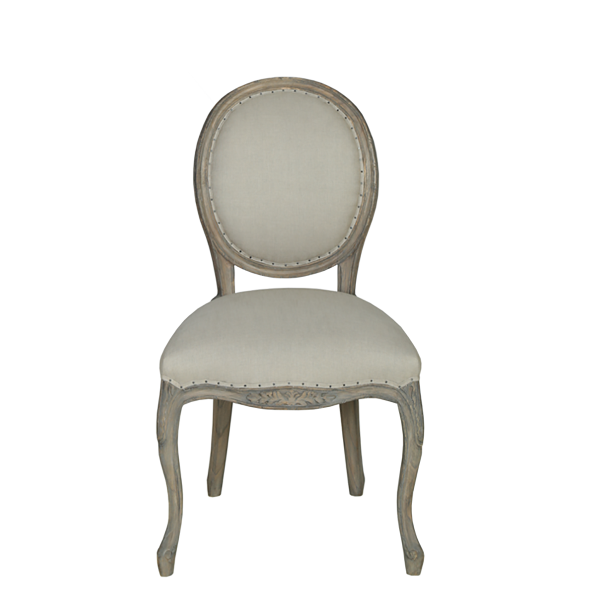 Modern French Style Chair With Metal Back