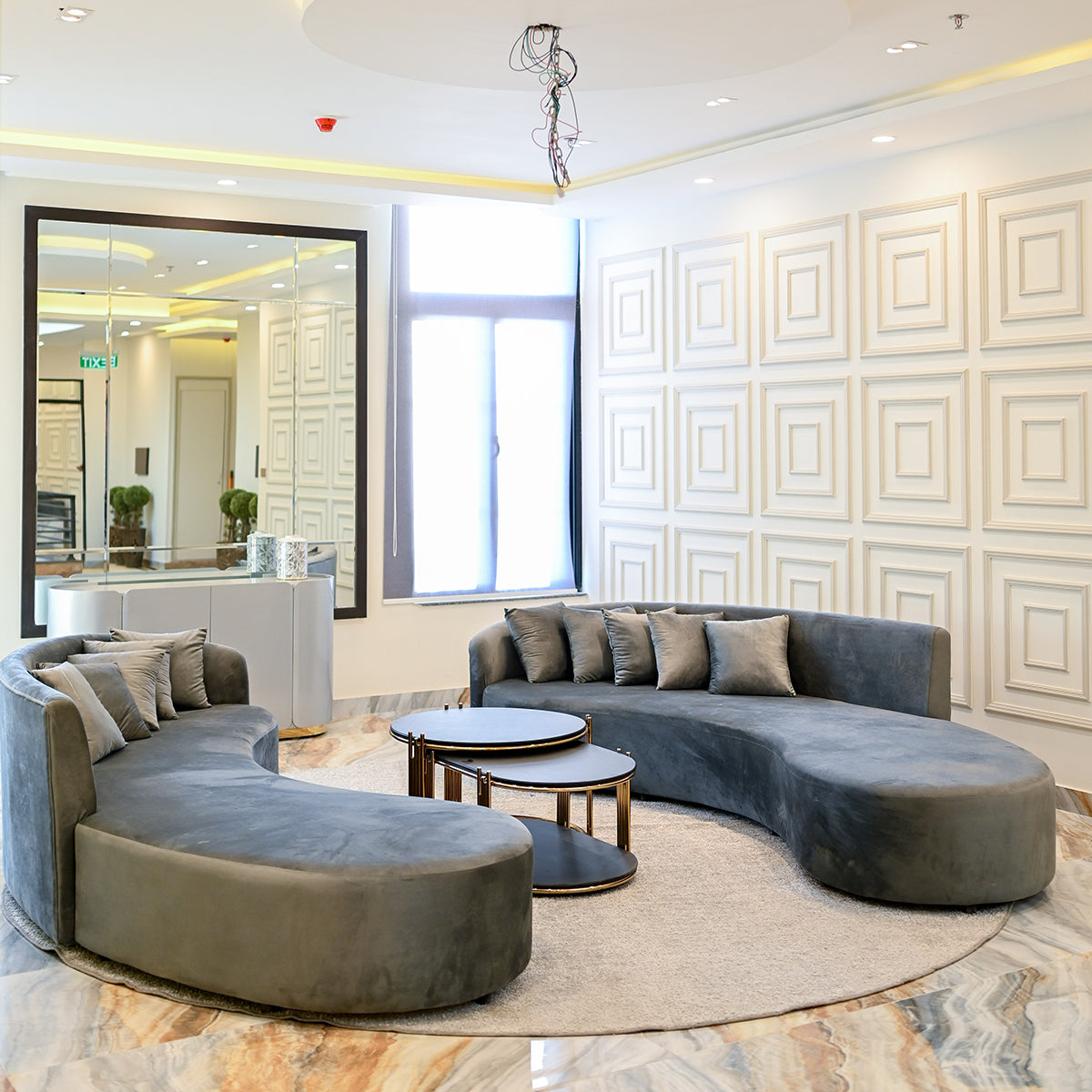 Large Curved Couch