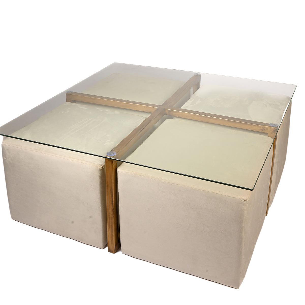 Center Table With Ottomans