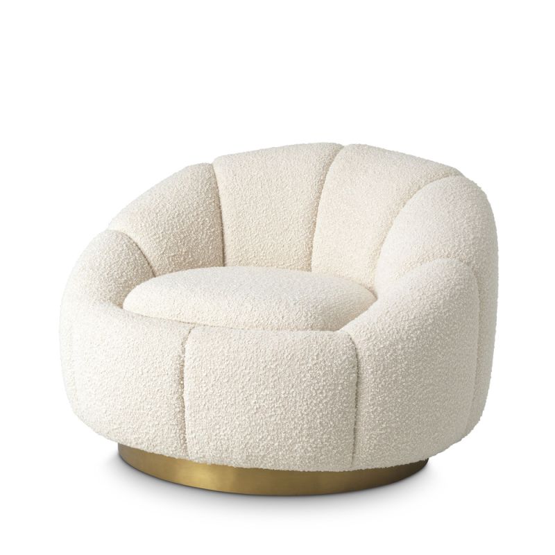 Open Flower Swivel Chair