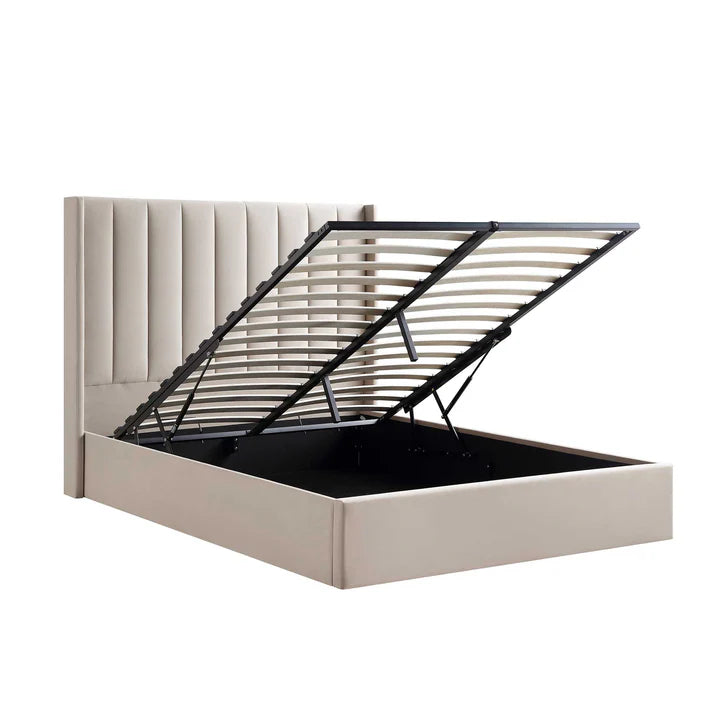 Wingback Silhouette Upholstered Bed