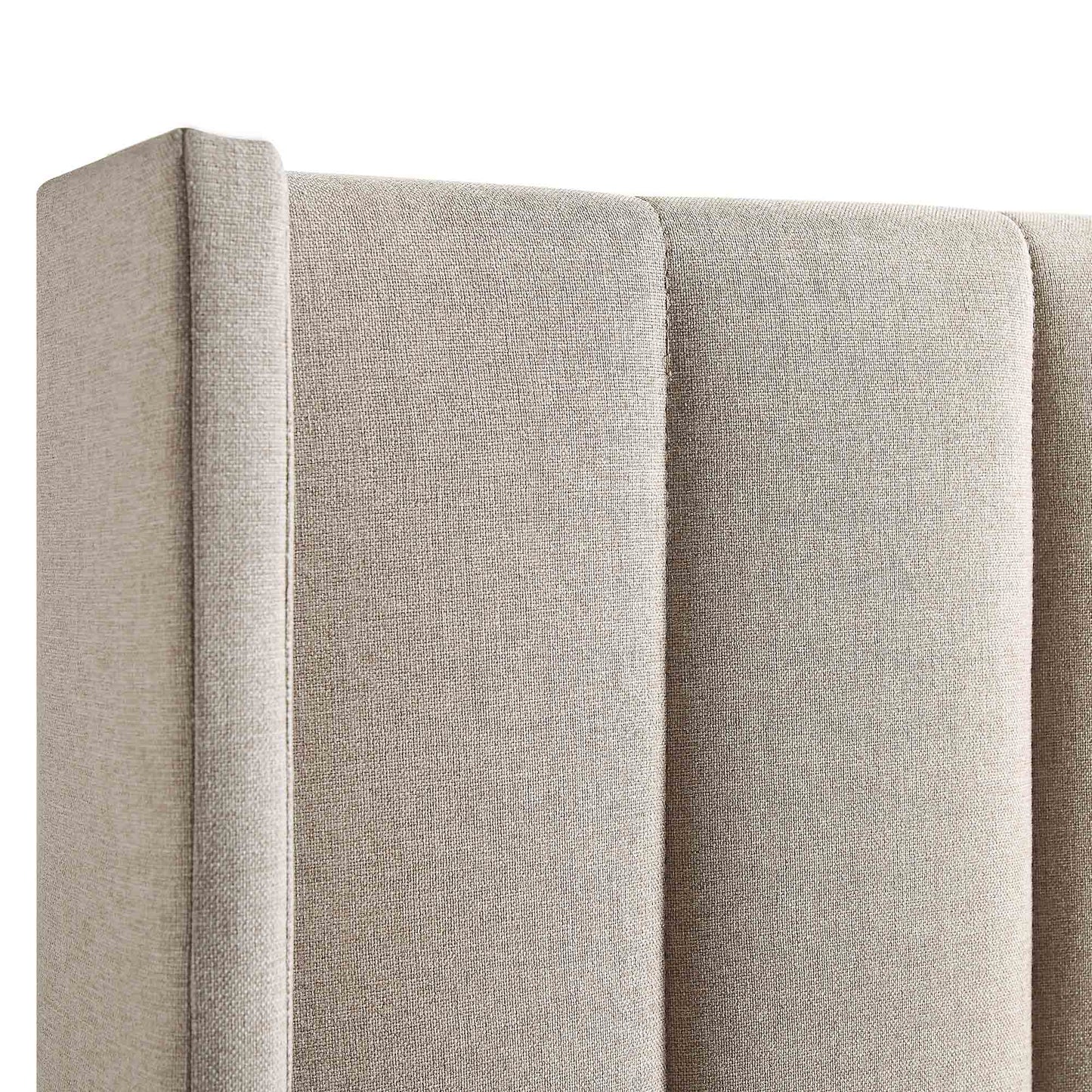 Wingback Silhouette Upholstered Bed