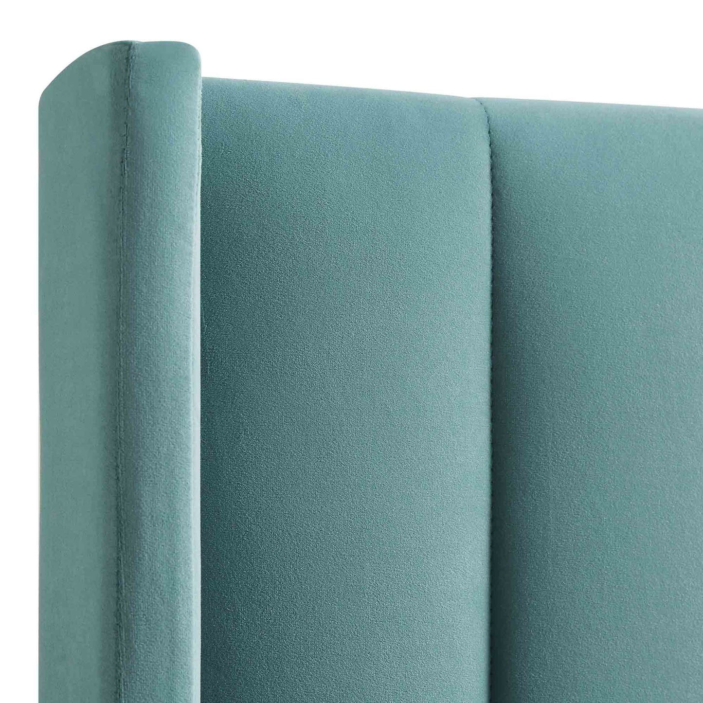Wingback Silhouette Upholstered Bed