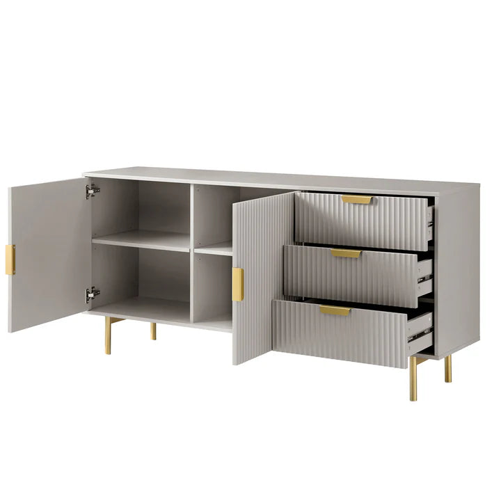 Sideboard With Gold Handles & Legs