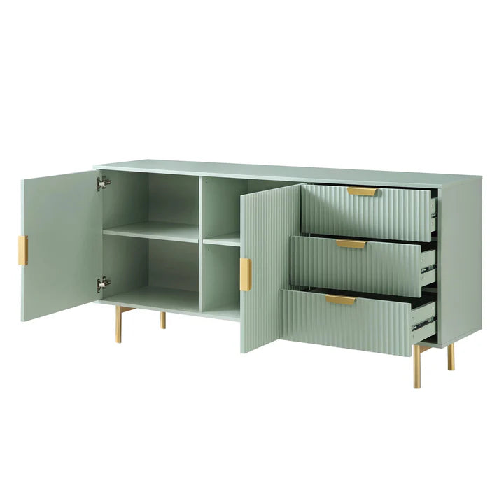 Sideboard With Gold Handles & Legs