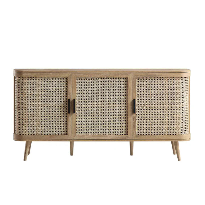 Rattan Paneling Sideboard