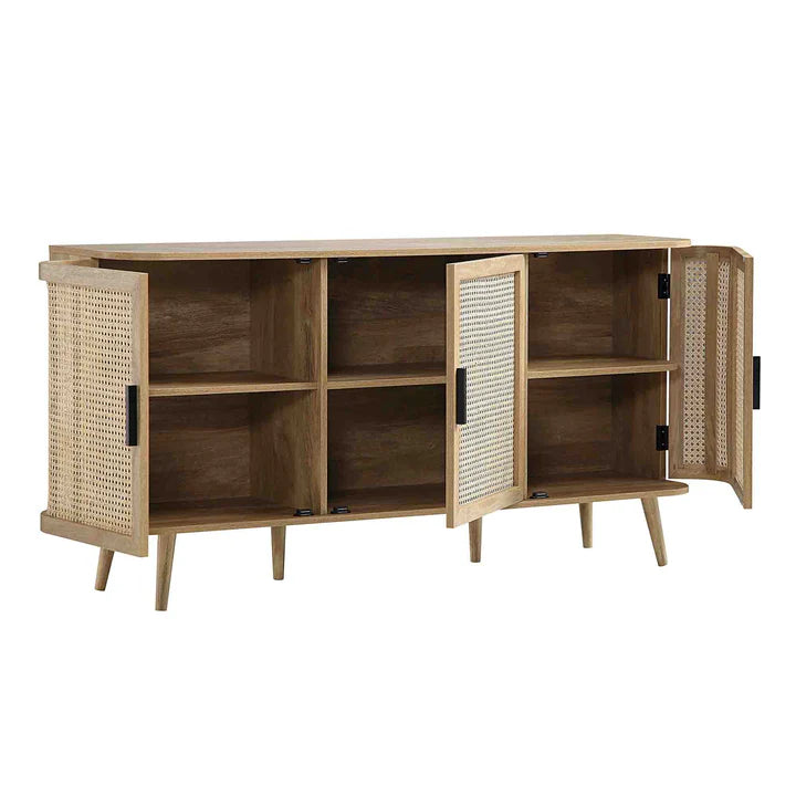 Rattan Paneling Sideboard