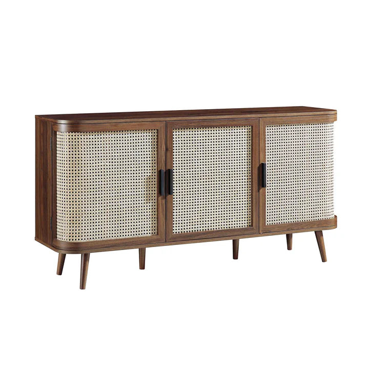 Rattan Paneling Sideboard
