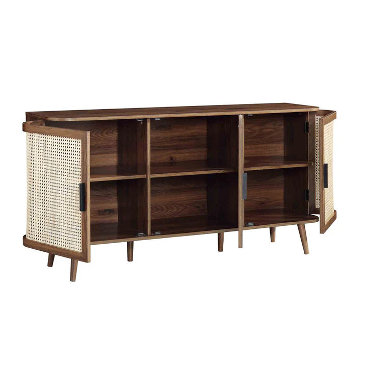 Rattan Paneling Sideboard