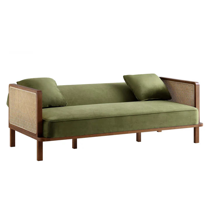 Sofa Bed With Cane Frame