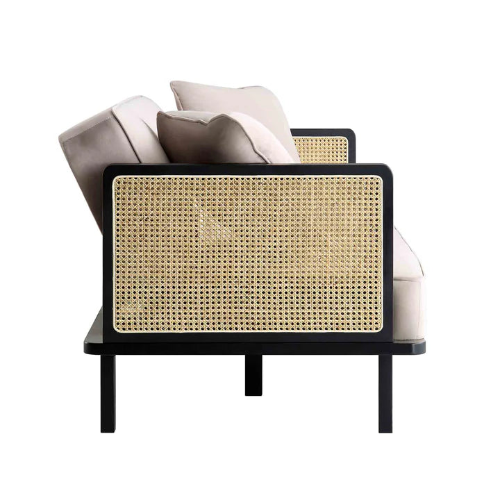 Sofa Bed With Cane Frame