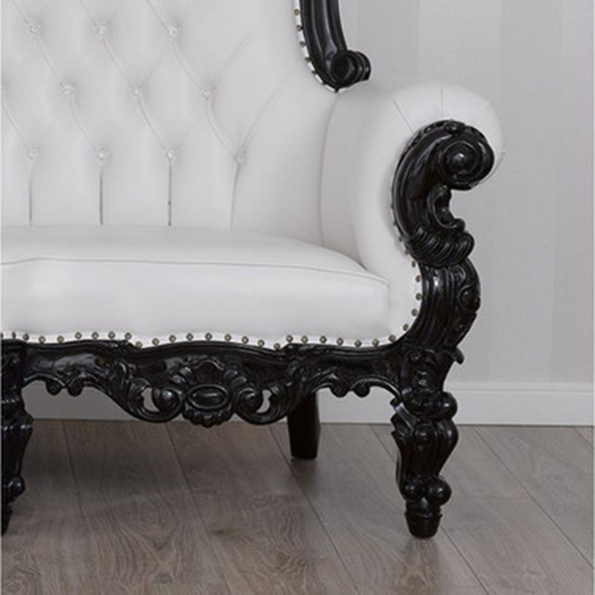 Rococo Carved French Tufted Sofa