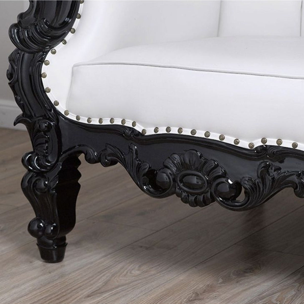 Rococo Carved French Tufted Sofa