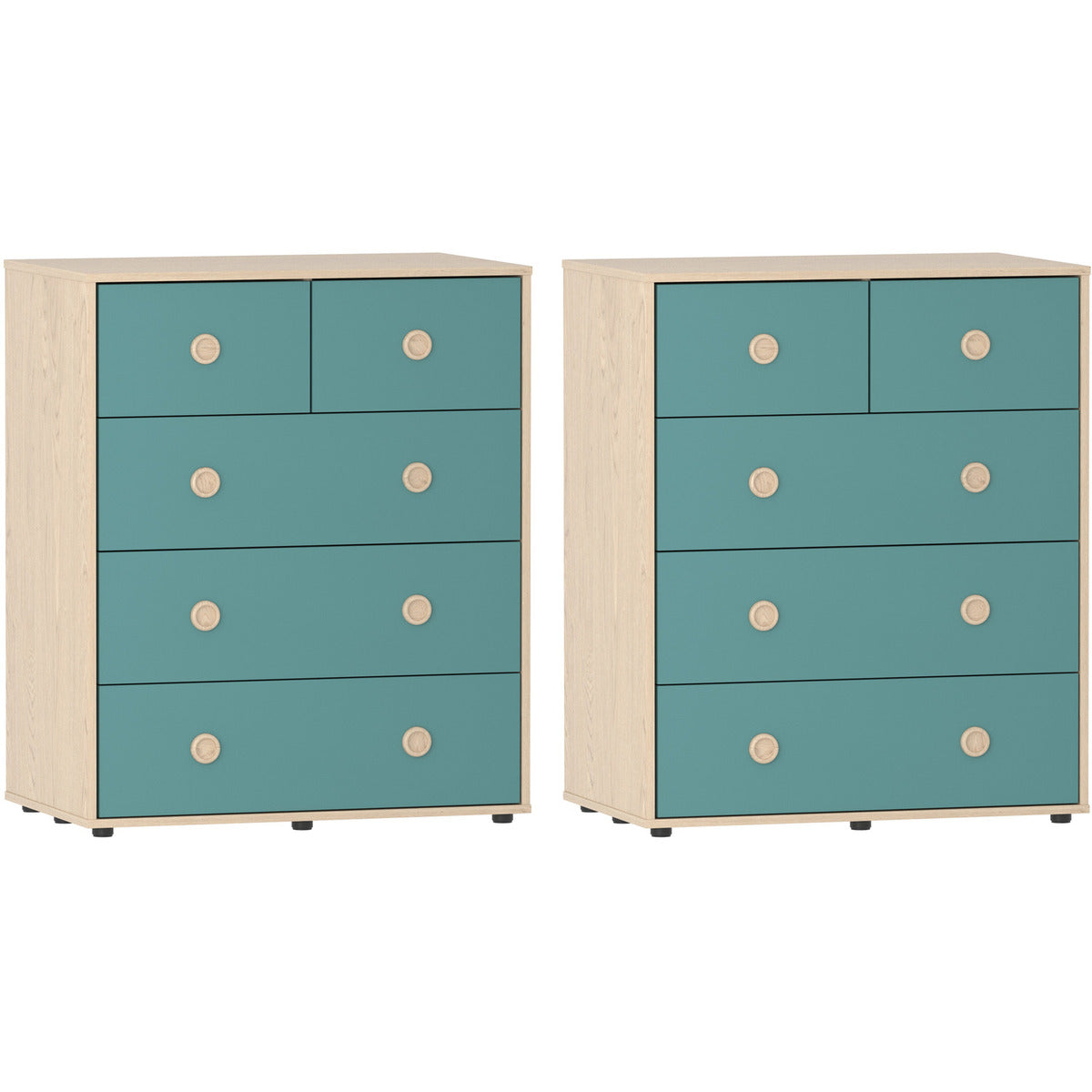 5 Drawers Wooden Chest