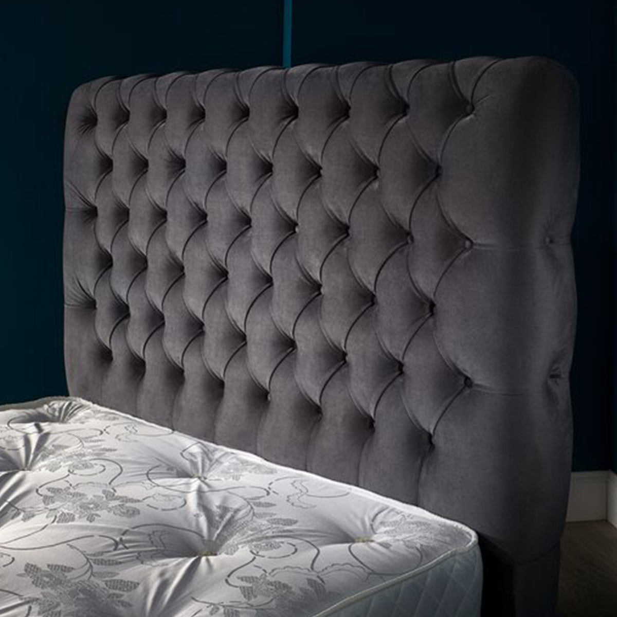 Timothy Upholstered Bed Frame With Tall Headboard