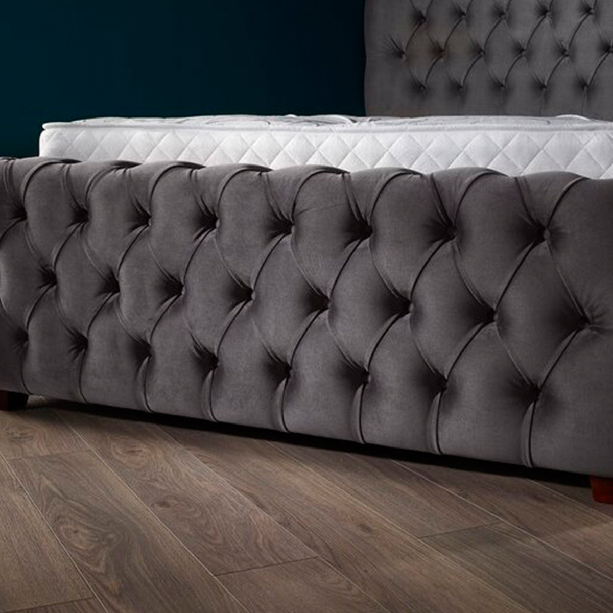 Timothy Upholstered Bed Frame With Tall Headboard