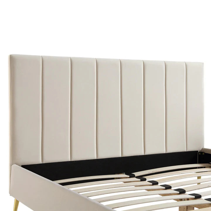 Vertical Tufting Upholstered Bed