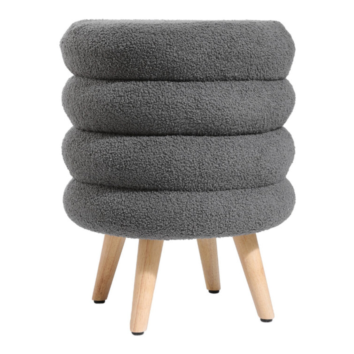 Wheel Style Wood Accent Stool