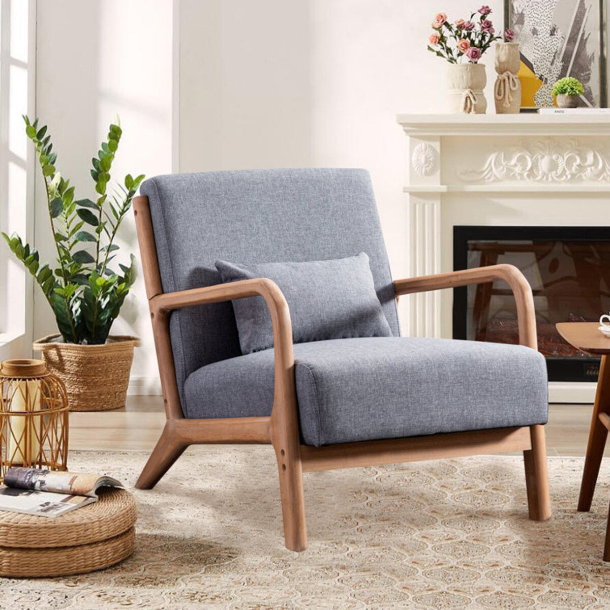 Wide Mid Century Modern Armchair
