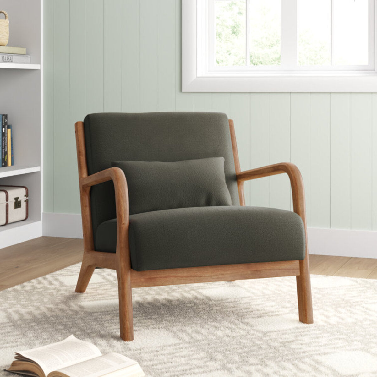 Wide Mid Century Modern Armchair