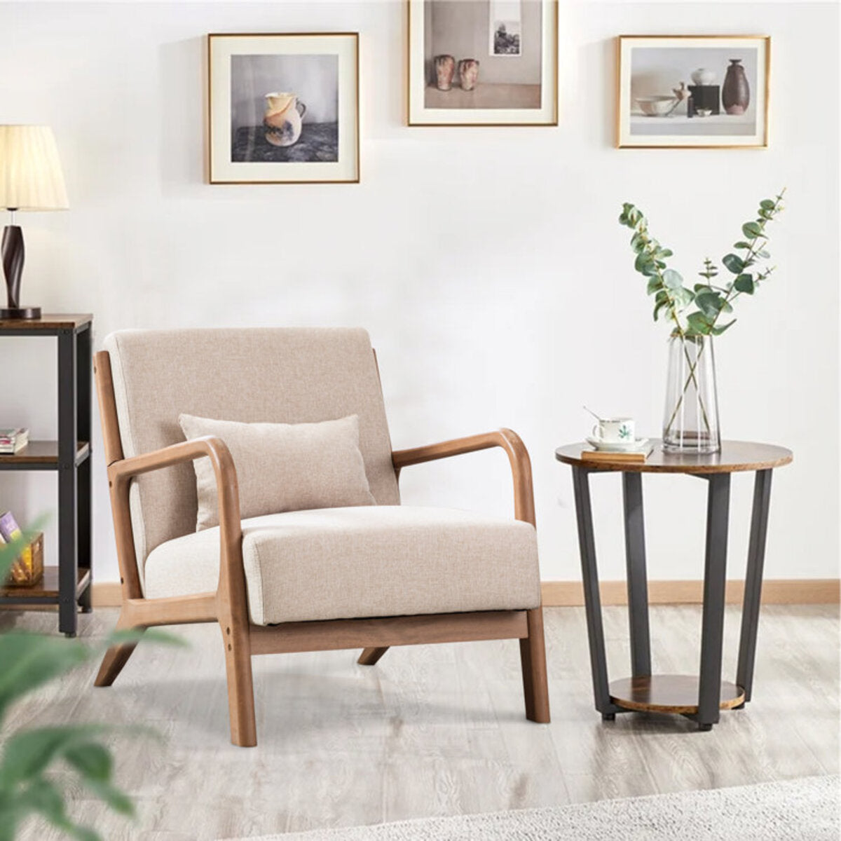 Wide Mid Century Modern Armchair