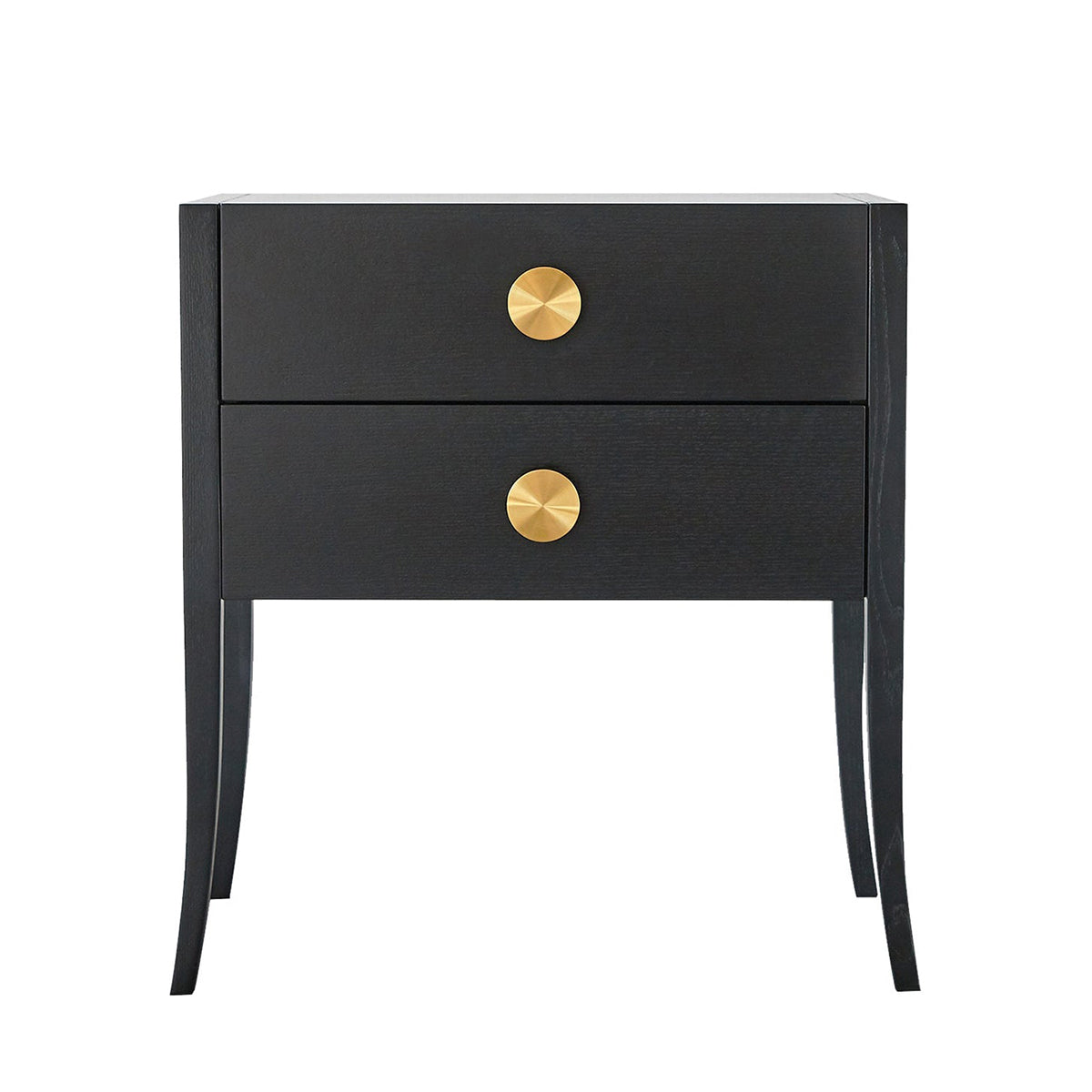 Wooden Bedside Table Gold