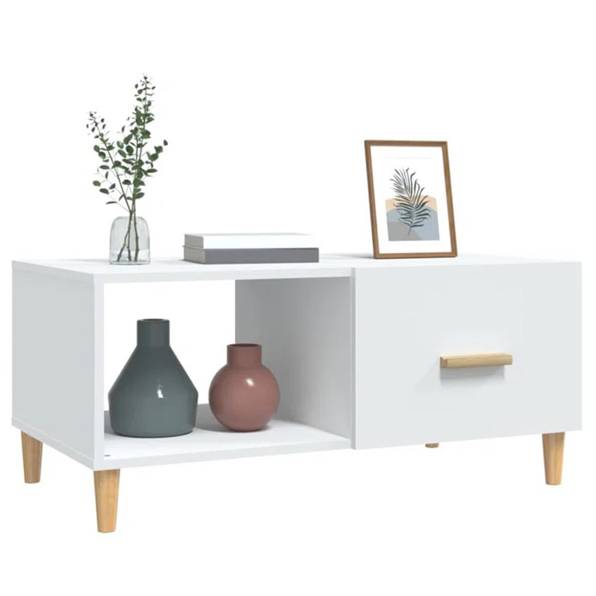 Wooden Coffee Table With Drawer