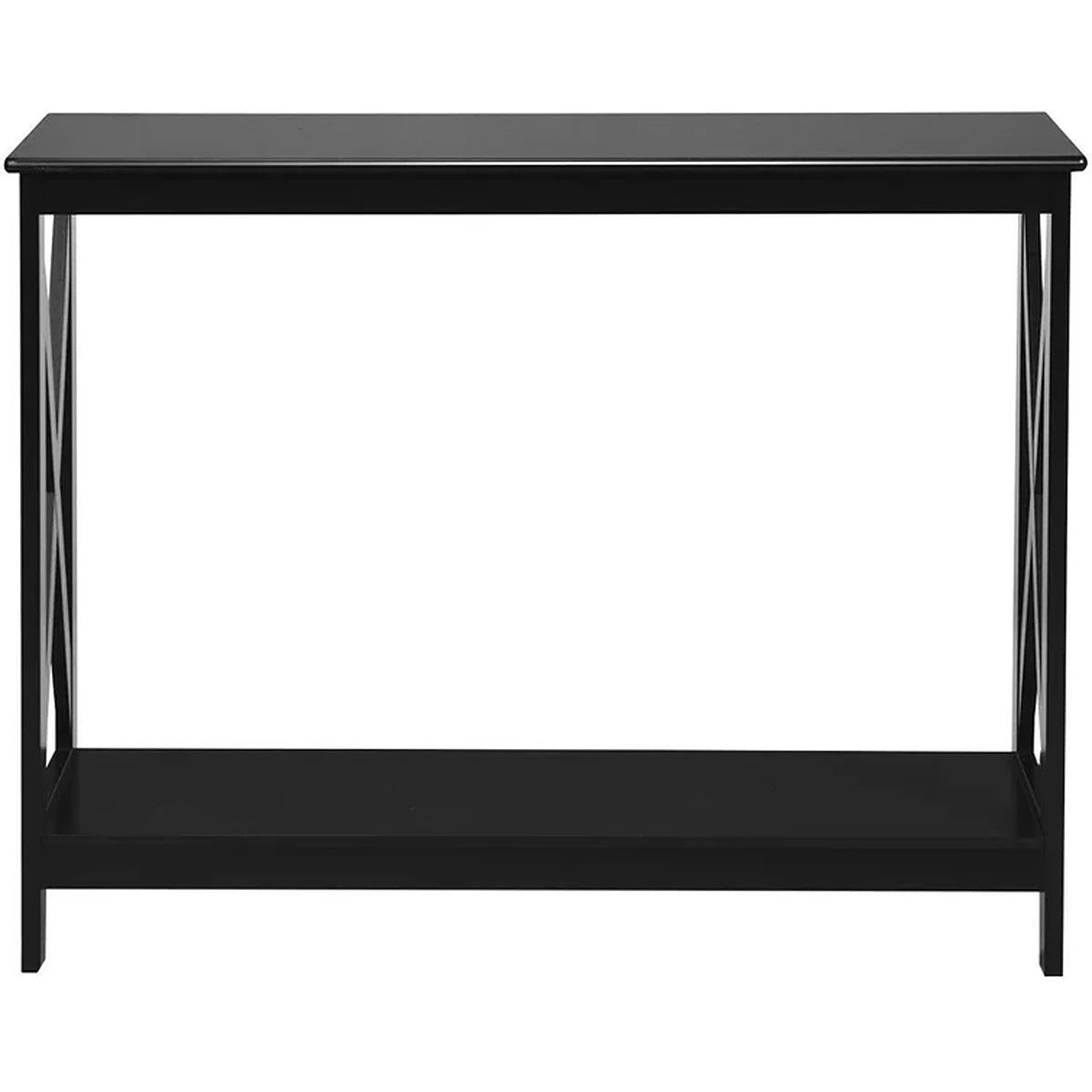 X Console Table with Open Shelves