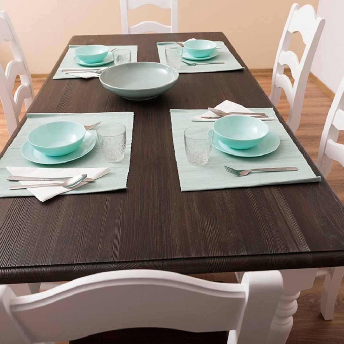 Modern Solid Pin Dining Table Set