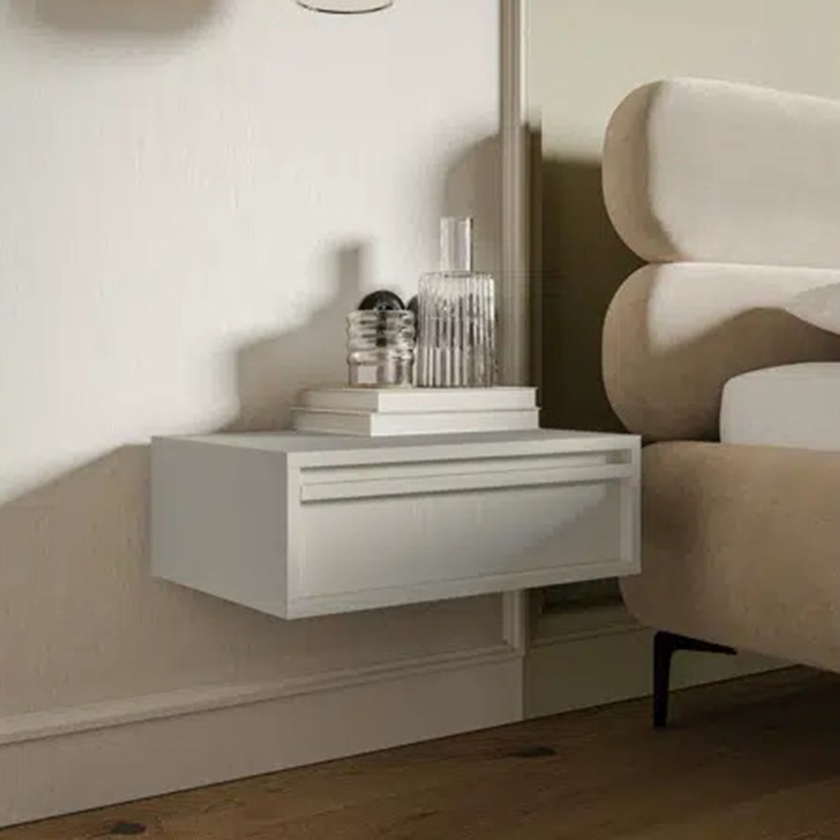 Modern Floating Wooden Bedside Table