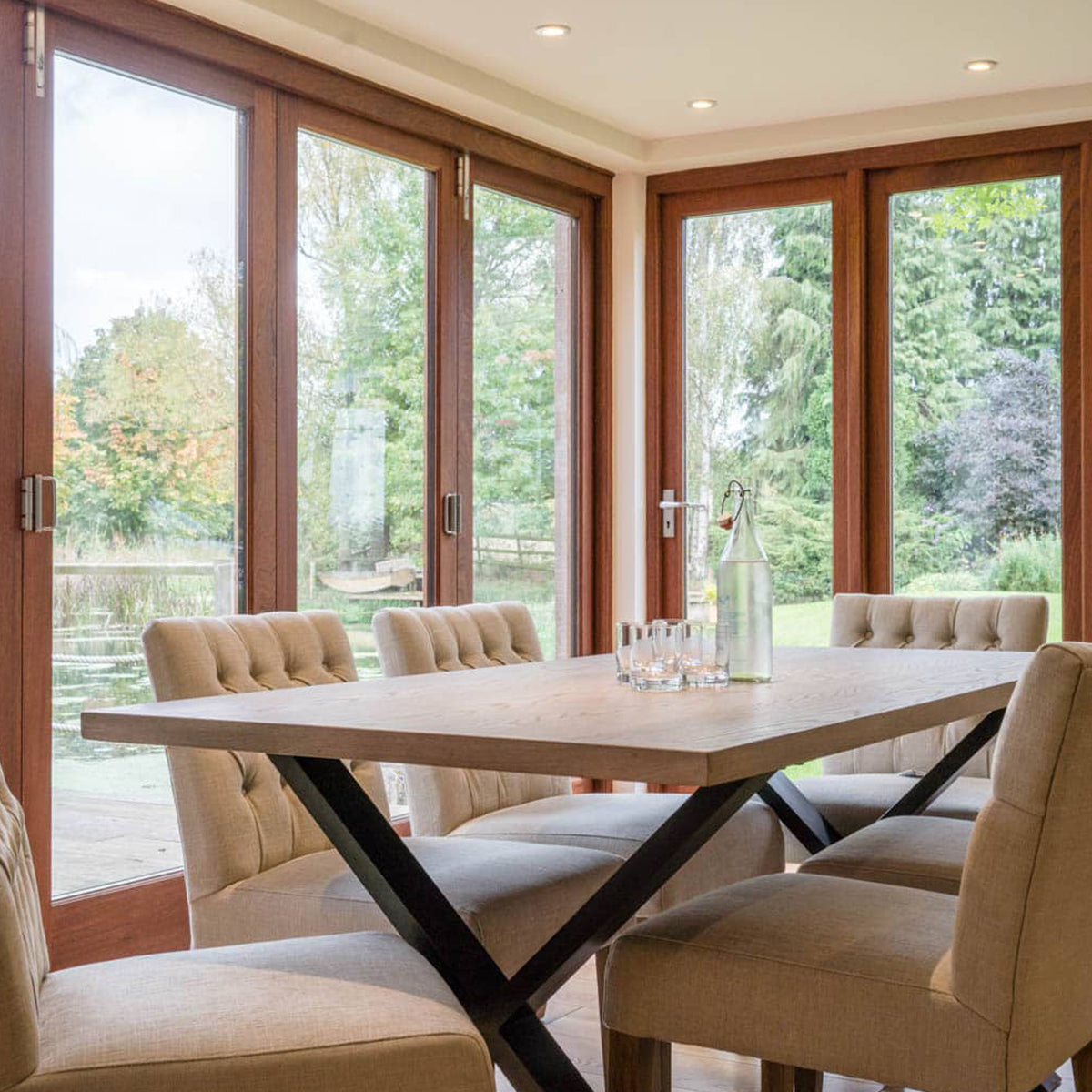 Rectangular Crossed Legs Dining Table